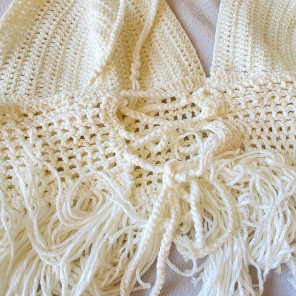 Tank Top White Wool Woven - Picture 3 of 3